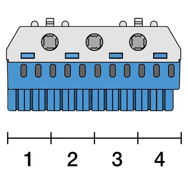 Клеммник самозажимной ABB N11x4+3x25мм ZK113B 2CPX062753R9999