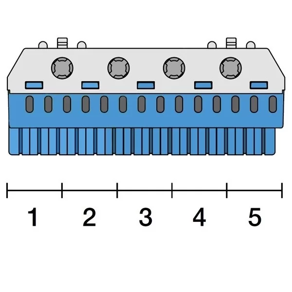 Клеммник самозажимной ABB N14x4+4x25мм ZK144B 1SPE007715F9705