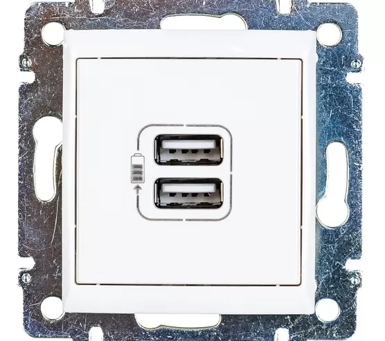 2-местная USB pозетка Legrand VLN белая 770470