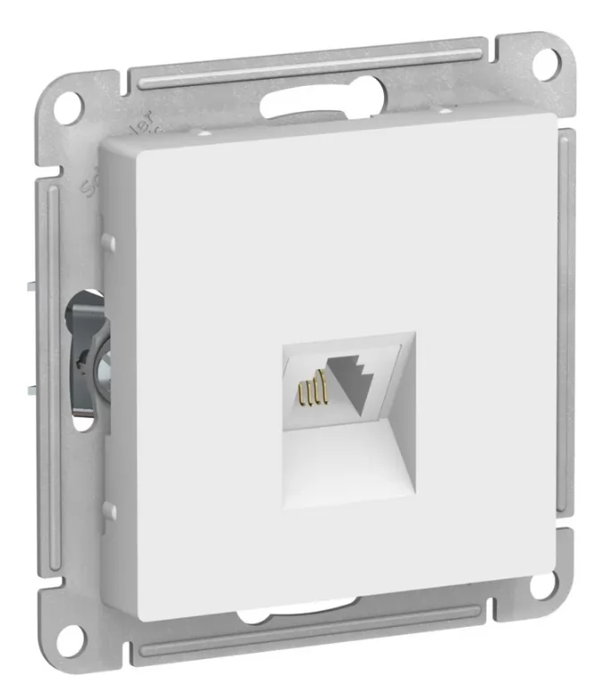 Розетка телефонная Systeme Electric Atlasdesign лотос rj11, механизм ATN001381