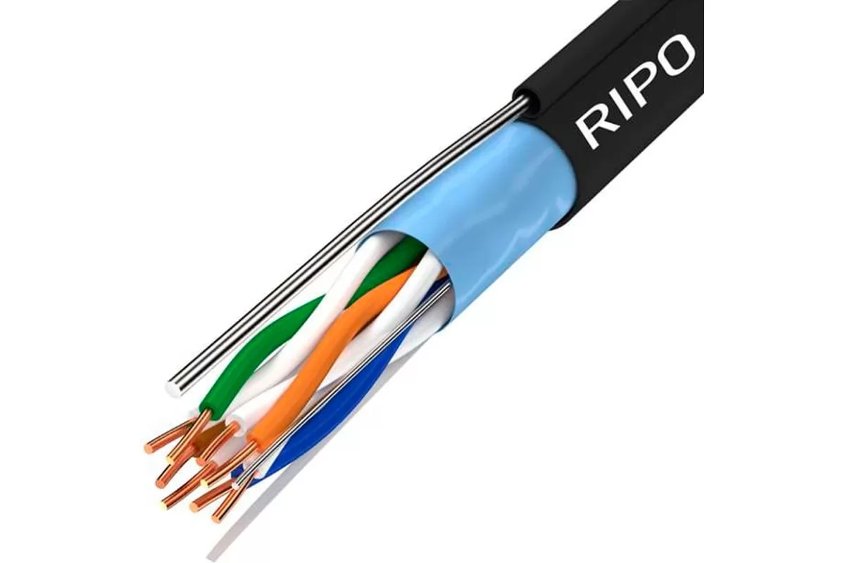 Кабель ВИТАЯ ПАРА FTP4 CAT5E 24AWG CU (OUTDOOR) RIPO