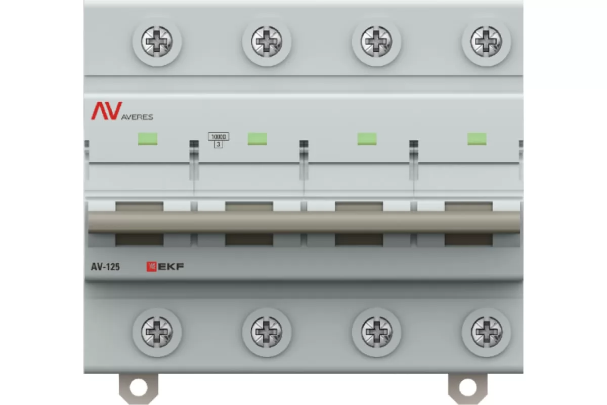 Выключатель автоматический EKF AV-125 4P 100A (C) 10kA AVERES mcb125-4-100C-av