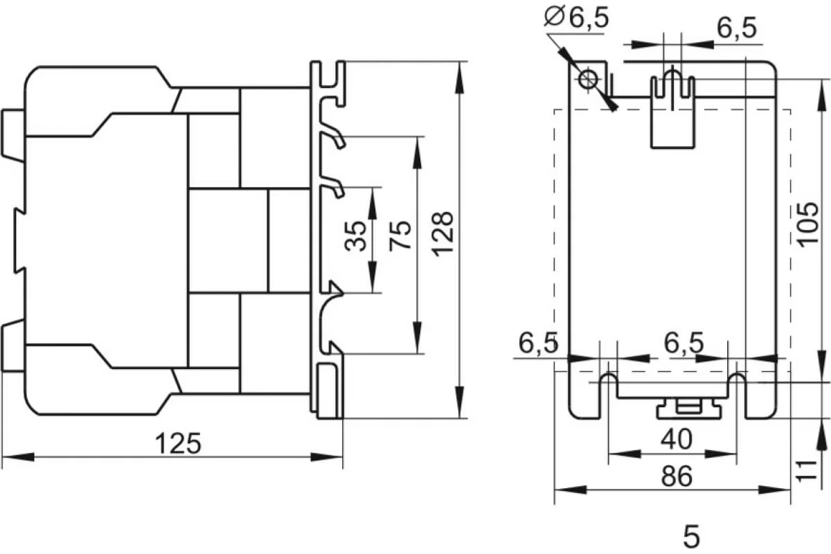 Контактор IEK КМИ-49512 95А 220В ИЭК KKM41-095-230-11